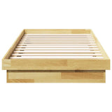 Bed Frame Without Mattress 90x190 cm Solid Oak Wood 851972
