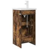 Bathroom Vanity with Sink Smoked Oak 42 x 40 x 84.5 cm 890700