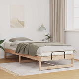 Bed Frame Brown 100 x 220 cm Solid Pine Wood 873172