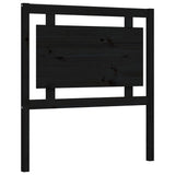 ZNTS Bed Frame with Headboard Black Small Single Solid Wood 3192130