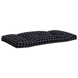 Pallet Cushions 3 pcs Black Check Pattern Oxford Fabric 360960