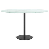 Table Top White 70x0.8 cm Tempered Glass with Marble Design 322249