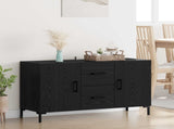 Sideboard Black Oak 100 x 36 x 60 cm Engineered Wood 882480