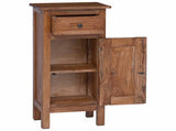 Plant Stand with Drawer Brown 36 x 25 x 80 cm Mahogany Wood 42012415