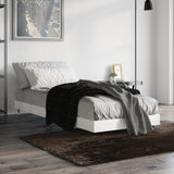 Bed Frame without Mattress High Gloss White 75x190 cm Small Single 832207