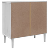 Drawer Cabinet SENJA Rattan Look White 80x40x80 cm Solid Wood Pine 358023