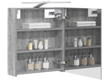 Bathroom Mirror Cabinet Grey Sonoma 40 x 10.5 x 60.5 cm 889036
