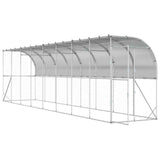 Against Wall Chicken Coop Silver 800 x 150 x 215 cm 3434723