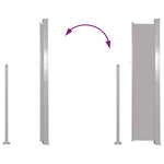 Patio Retractable Side Awning 120x500 cm Grey 48392