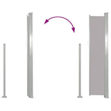 Patio Retractable Side Awning 120x500 cm Grey 48392