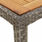 Garden Table Grey 90 x 90 x 75 cm Poly Rattan 362538