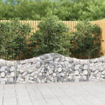 Arched Gabion Baskets 14 pcs 200x30x60/80 cm Galvanised Iron 3145400