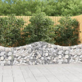 Arched Gabion Baskets 14 pcs 200x30x60/80 cm Galvanised Iron 3145400