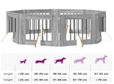 Foldable Dog Gate with Stands 8 pcs Grey Sonoma 60 cm 892166