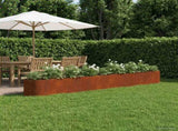Raised Garden Bed Weathering Steel 380 x 40x 40 cm Steel 8011739