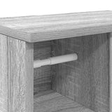 Bathroom Cabinet with Roll Holder Grey Sonoma 39x22x90 cm 858529