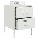 ZNTS Bedside Cabinets 2 pcs White 36x39x50.5 cm Steel 842933