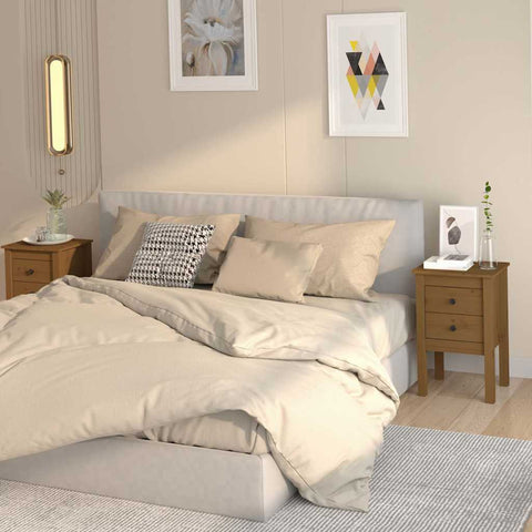 Bedside Cabinets 2 pcs Honey Brown 40x35x61.5cm Solid Wood Pine 813696
