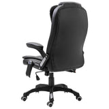 20235 Massage Office Chair Black Faux Leather