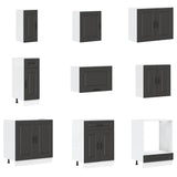 14 Piece Kitchen Cabinet Set Kalmar Black Engineered Wood 3314972