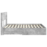 Bed Frame with Storage and Headboard Concrete Grey 3414448