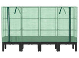Raised Bed with Greenhouse Cover Rattan Look 160x40x140 cm 4015821