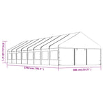Gazebo with Roof White 17.84x5.88x3.75 m Polyethylene 3155500