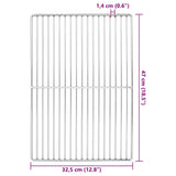 Grill Grate Silver 47 x 32.5 cm Stainless Steel 42008313