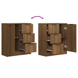Sideboards 2 pcs Brown Oak 60x30x70 cm Engineered Wood 3115795