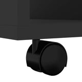 Rolling Cabinet Black 60x53x72 cm Engineered Wood 808459