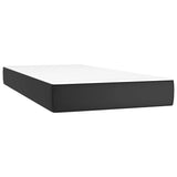 Pocket Spring Bed Mattress Black 100x203x20 cm Faux Leather 347865