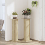 Plant Stands 2 pcs Sonoma Oak 30x30x80 cm Engineered Wood 3307866