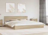 Storage Bed with Drawer Sonoma Oak 200 x 200 cm Engineered Wood 3408426