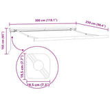 Manual Retractable Awning Brown 300x250 cm 3215723