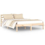 Bed Frame without Mattress Solid Wood Pine 140x200cm 810430