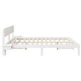 Bed Frame with Headboard White 180 x 200 cm Solid Pine Wood 873437