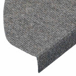 ZNTS Stair Mats Self-adhesive 30 pcs Grey 65x22.5x3.5 cm 3365912