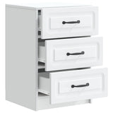 Bedside Cabinet White 43 x 41 x 63.5 cm Engineered Wood 895705
