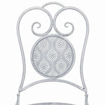 3 Piece Bistro Set Steel Greyish White 43150