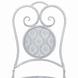 3 Piece Bistro Set Steel Greyish White 43150