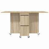 Dinning Table 2 pcs 140 x 80 x 77 cm Engineered Wood Sonoma Oak 3424934