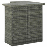 Corner Bar Table Grey 100x50x105 cm Poly Rattan 313482