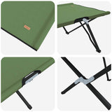 Folding Camping Bed Green 206 x 76 x 74 cm Oxford and Steel 42003166