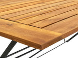 Folding Garden Table 120x70x74 cm Solid Acacia Wood 313159