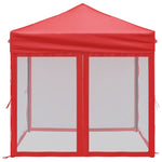 ZNTS Folding Party Tent with Sidewalls Red 2x2 m 93513