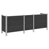 Garbage Bin Fence Grey 315 x 85 x 115 cm Aluminium and WPC 3429269