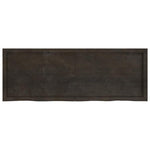 Table Top Dark Brown 140x50x cm Treated Solid Wood Oak 3156443