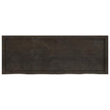 Table Top Dark Brown 140x50x cm Treated Solid Wood Oak 3156443