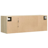 TV Wall Cabinet with LED Lights Sonoma Oak 100x31x35 cm 852266