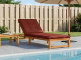 Sunlounger Cushion GEMERT 100% Polyester Red 190 x 50 x 9 cm 947348